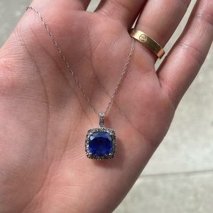Sapphire Diamond Necklace!